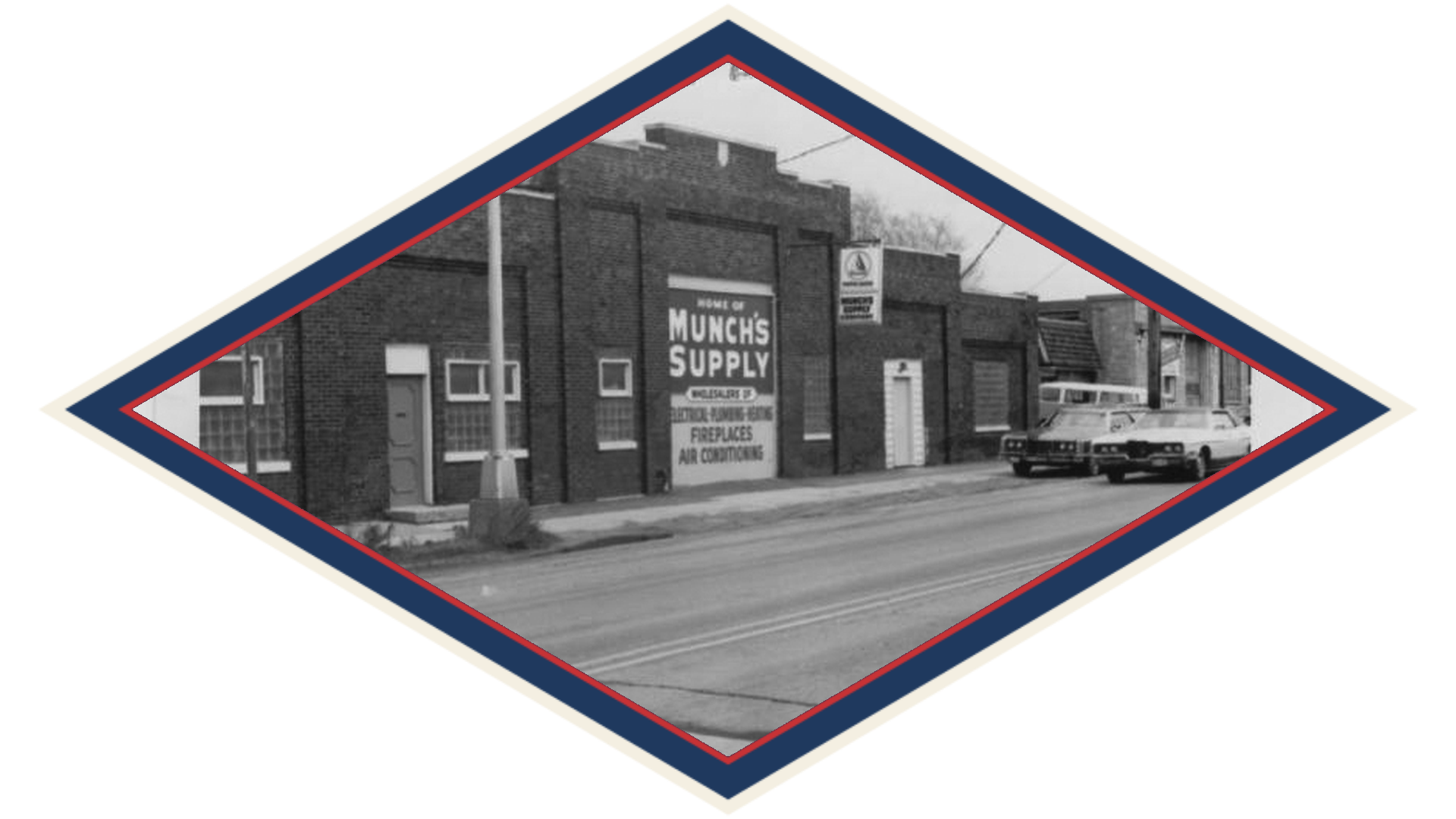 The Munch's Supply building on East Cass Street in 1968